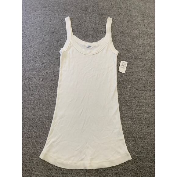 Splendid Women's Large White Ribbed Tank Top Sleeveless Shirt - Picture 1 of 10